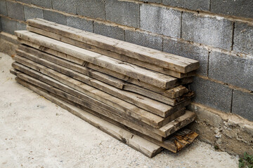 A row of wooden floorboards