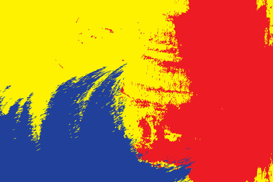 Primary colors background, blue, red, and yellow. Vector illustration.