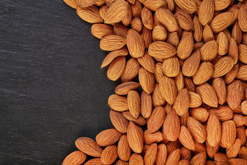 almond nut texture closeup