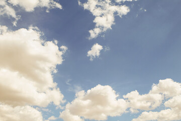 Cumulus clouds in the sky
