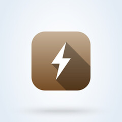 Thunder and Lightning. Simple vector modern icon design illustration