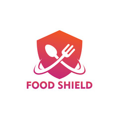 Food Shield Logo Template Design