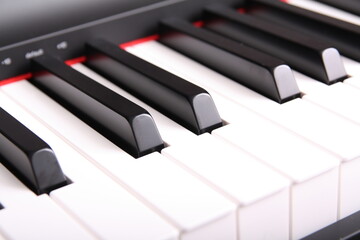 Piano keyboard keys