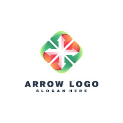 Fototapeta premium arrow colorful logo design