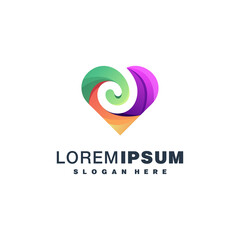 Obraz premium heart colorful logo design