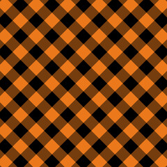 Orange and Black Gingham pattern.