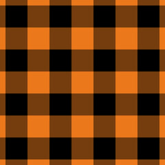 Orange and Black Gingham pattern.