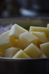 slices of potato in a plate 