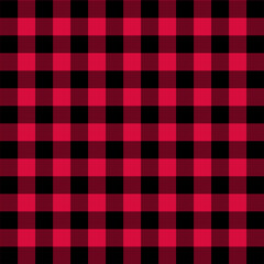 Red and Black Gingham pattern.