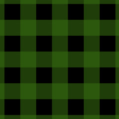 Green and Black Gingham pattern.