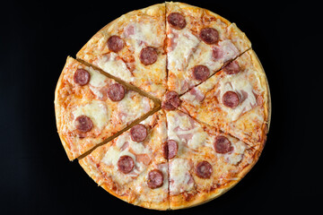 Meat and sausage pizza