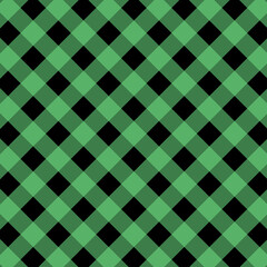 Green and Black Gingham pattern.