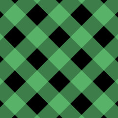 Green and Black Gingham pattern.
