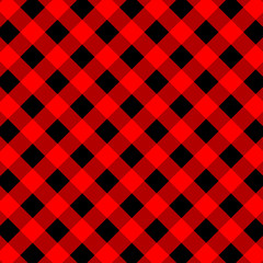 Red and Black Gingham pattern.