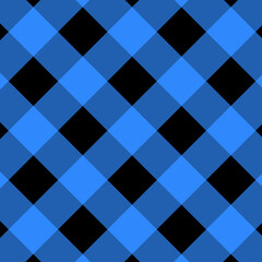 Blue and Black Gingham pattern.