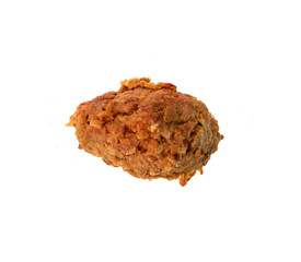 fried cutlet isolated on white background