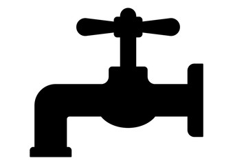 gz561 GrafikZeichnung - german - Wasserhahn Symbol: english - tap / spigot / faucet icon: xxl g8669
