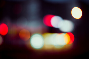 Multicolored defocused lights