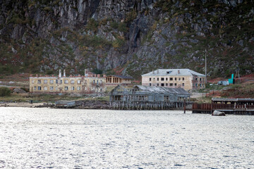 Teriberka. Coast of the Arctic Ocean. Russia.