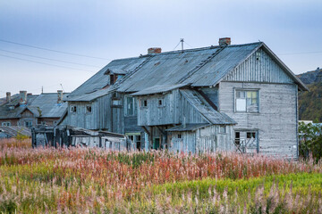 Teriberka. Coast of the Arctic Ocean. Russia.