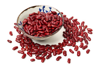 Red Beans stock photo，kidney bean on white background.