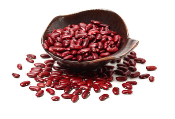 Red Beans stock photo，kidney bean on white background.