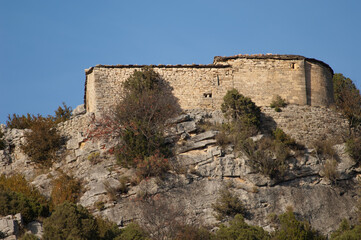 Obraz premium Hermitage. Mascun ravine. Natural Park of the Mountains and Canyons of Guara. Huesca. Aragon. Spain.