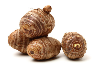 Taro on a white background