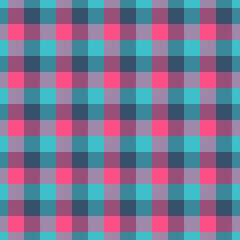 Gingham cyan and red pattern.