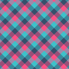 Gingham cyan and red pattern.