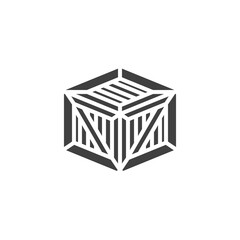 Wooden cargo box vector icon. filled flat sign for mobile concept and web design. Delivery box shipping glyph icon. Symbol, logo illustration. Vector graphics