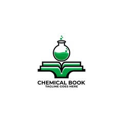 Chemical Book Herbal concept vector illustration.