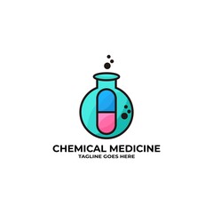 Chemical Medicine concept vector illustration.