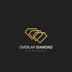 Fototapeta premium Vector Template Illustration of Luxury Diamond Concept.