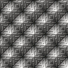 3d effect - abstract geometric metallic texture pattern