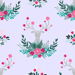 Fototapeta na wymiar Christmas deer pattern3