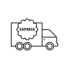 shipping - minimal line web icon. simple vector illustration. concept for infographic, website or app.