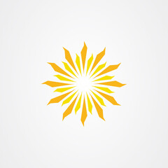 Sun icon logo vector design