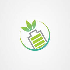 Bio energy icon logo vector