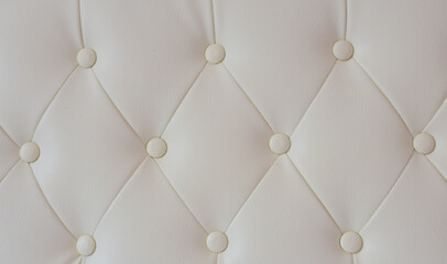 Background and texture of white leather furniture decoration. Luxury design of interior furniture