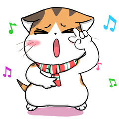 Soidow Cat and Frind on Chistmas Day.