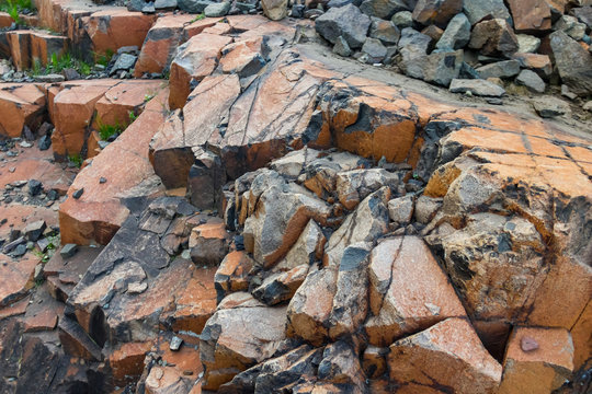 The Red Stones canyon. Russia, Siberia, Putorana plateau