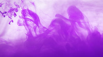Obraz premium Colorful paints mix in beautiful patterns. Oil ink of purple colors spread on the surface and mix one into another creating amazing textures and design.