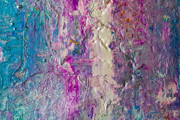 Modern multicolor abstract pattern with acrylic paints.
