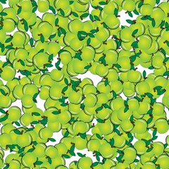 pattern of apple on white background with shadows