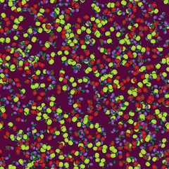 fruits pattern of strawberry, apple, plums on violet background
