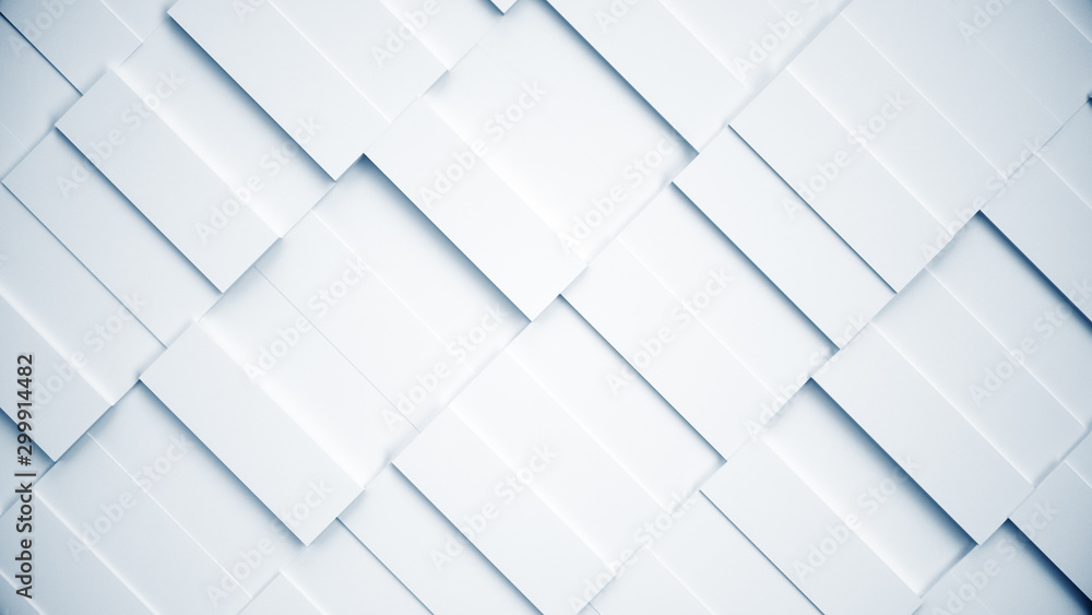 Poster white abstract moving structure of rectangles. light bright clean minimal rectangular grid pattern, 