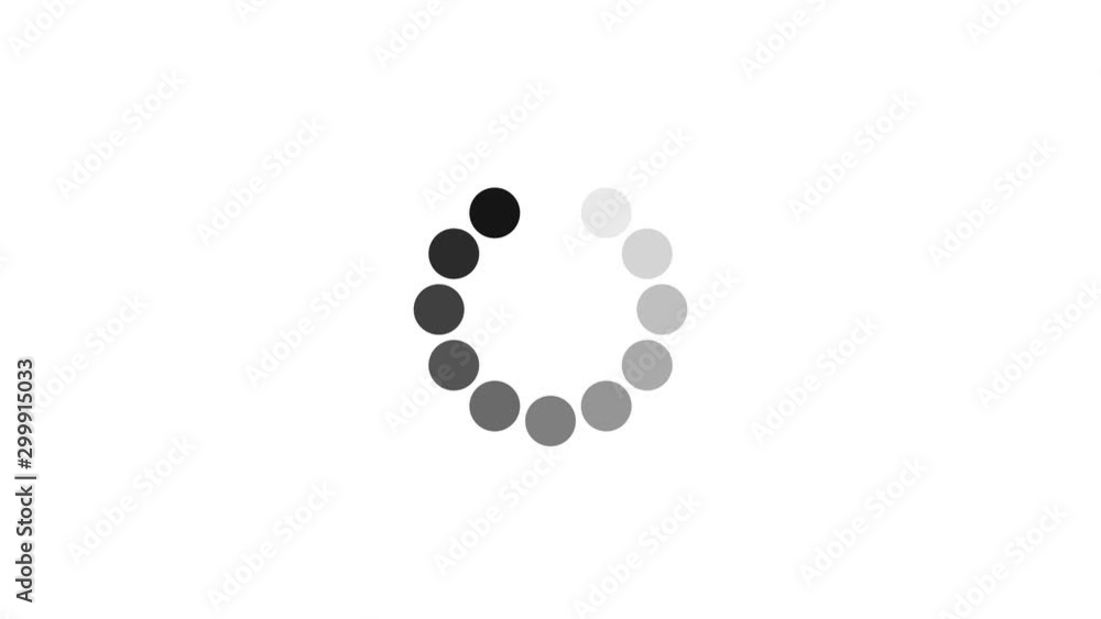 Poster loading animation. loading circle icon on white background