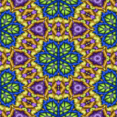 Abstract geometric fractal kaleidoscopic pattern 