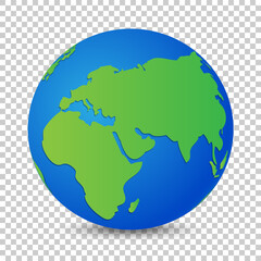 World, Earth planet on transparent background